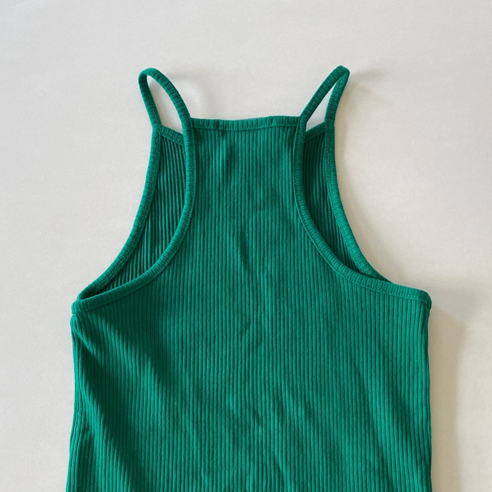 Ambience Ribbed Tank Top Green - Picture 5 of 12